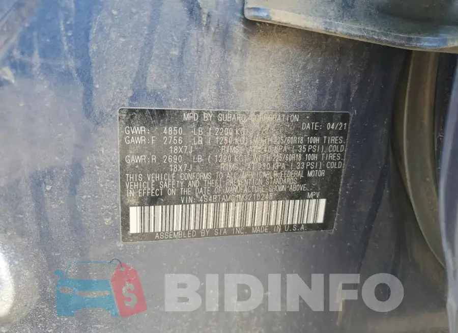 4S4BTAMC1M3210245 Photo# 14