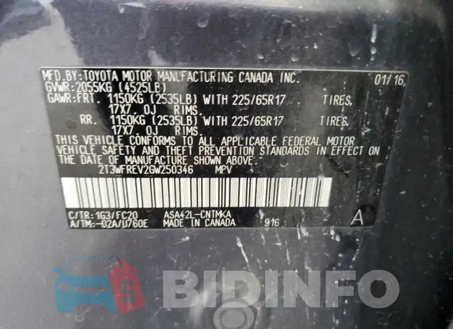 2T3WFREV2GW250346 Photo# 13
