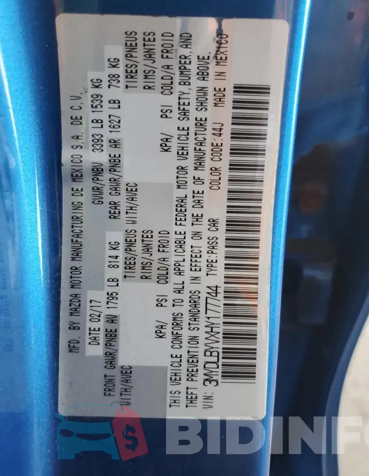 3MYDLBYVXHY177744 Photo# 13