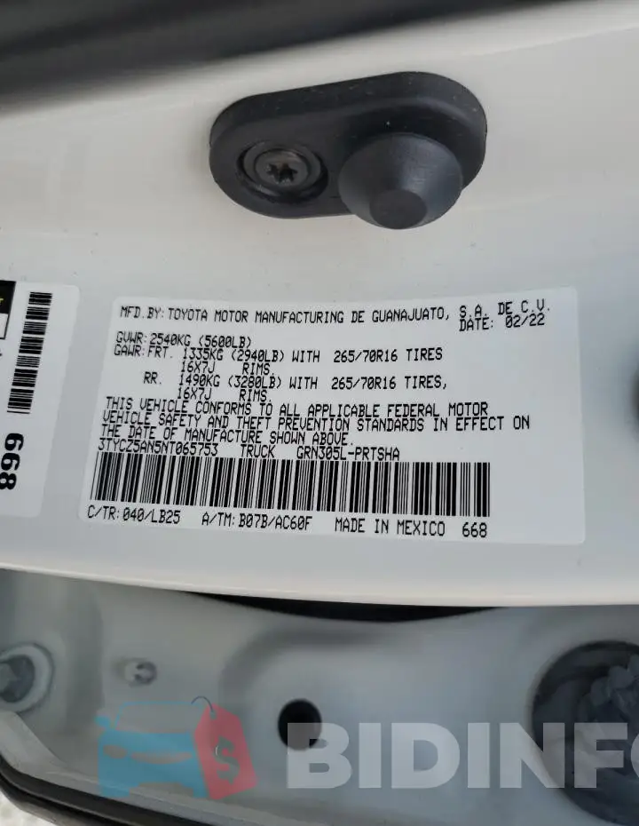 3TYCZ5AN5NT065753 Photo# 12