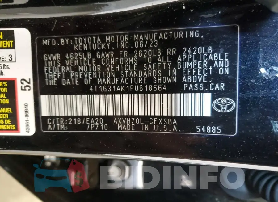4T1G31AK1PU618664 Photo# 12