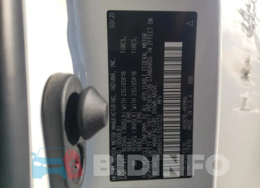5TDHBRCH1LS501323 Photo# 13