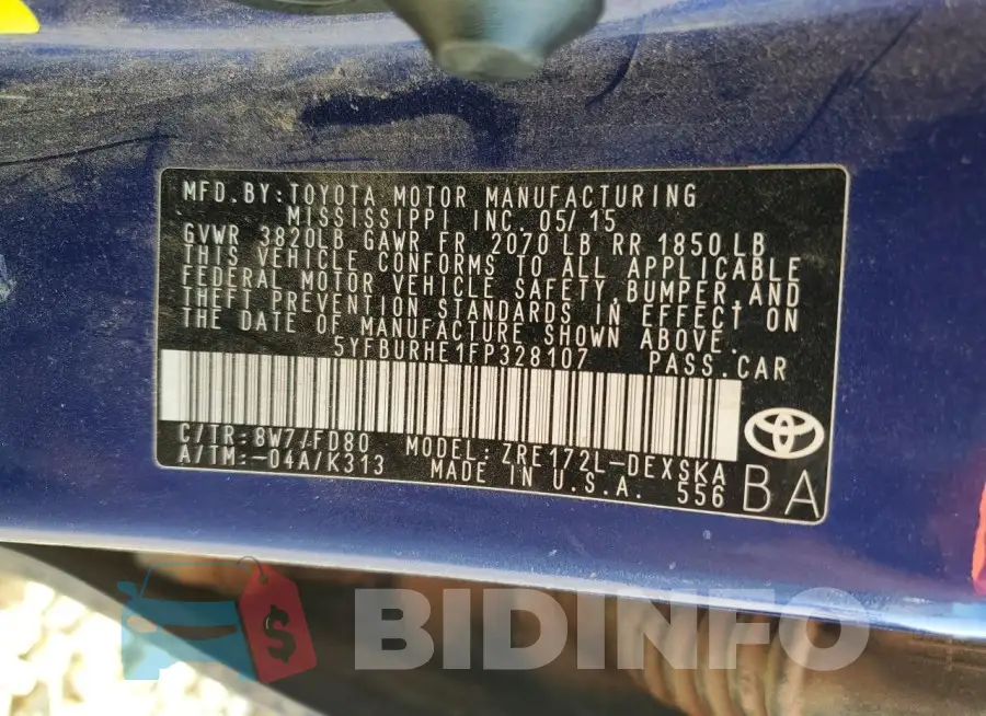 5YFBURHE1FP328107 Photo# 13