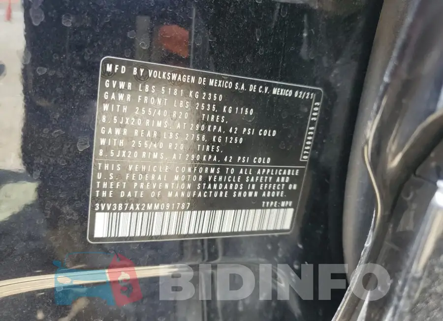 3VV3B7AX2MM091787 Photo# 12