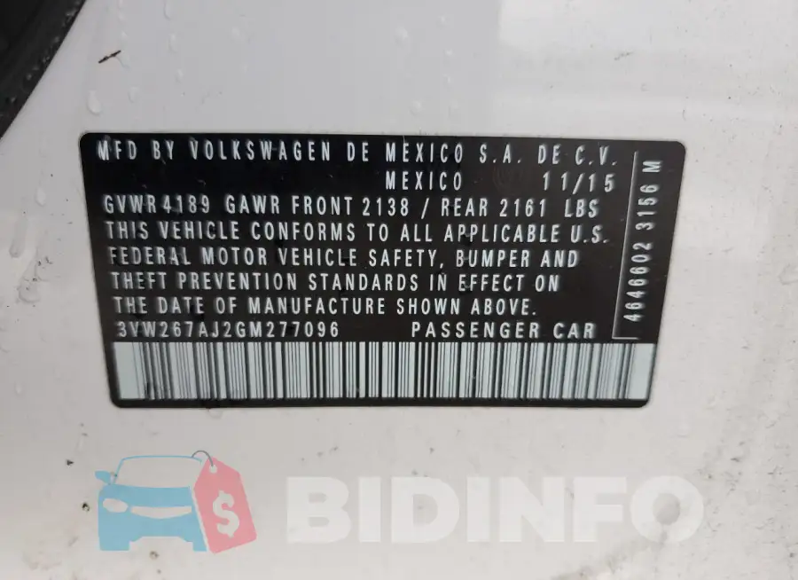 3VW267AJ2GM277096 Photo# 12