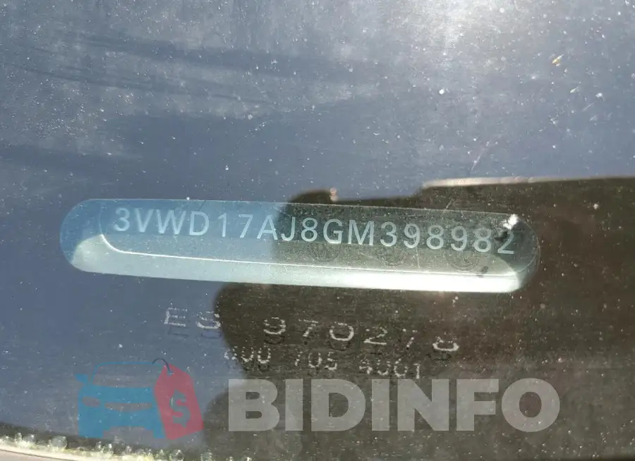 3VWD17AJ8GM398982 Photo# 12
