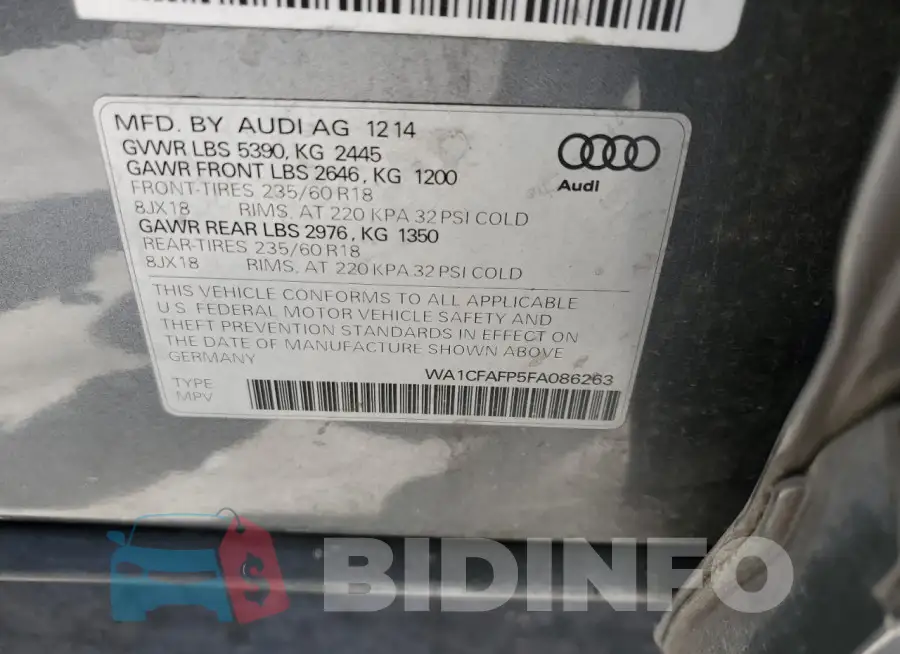 WA1CFAFP5FA086263 Photo# 13