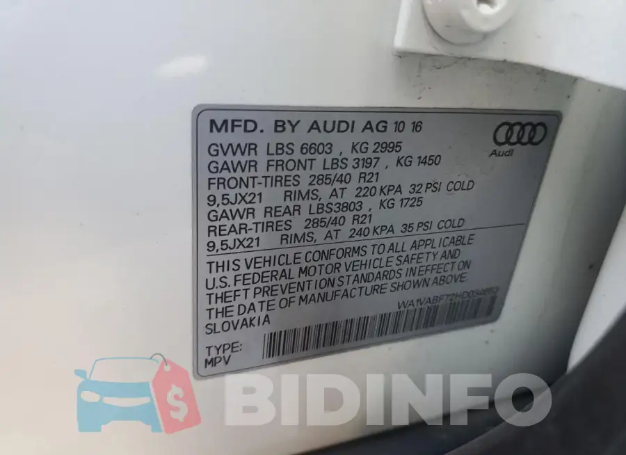 WA1VABF72HD034653 Photo# 13