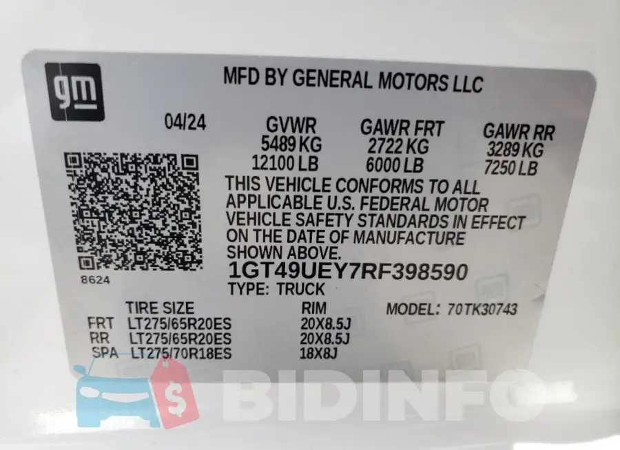 1GT49UEY7RF398590 Photo# 12