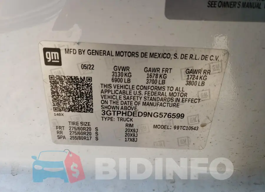 3GTPHDED9NG576599 Photo# 12
