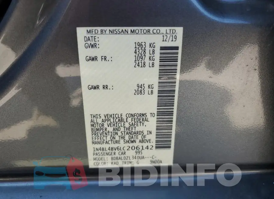 1N4BL4BV6LC206142 Photo# 12