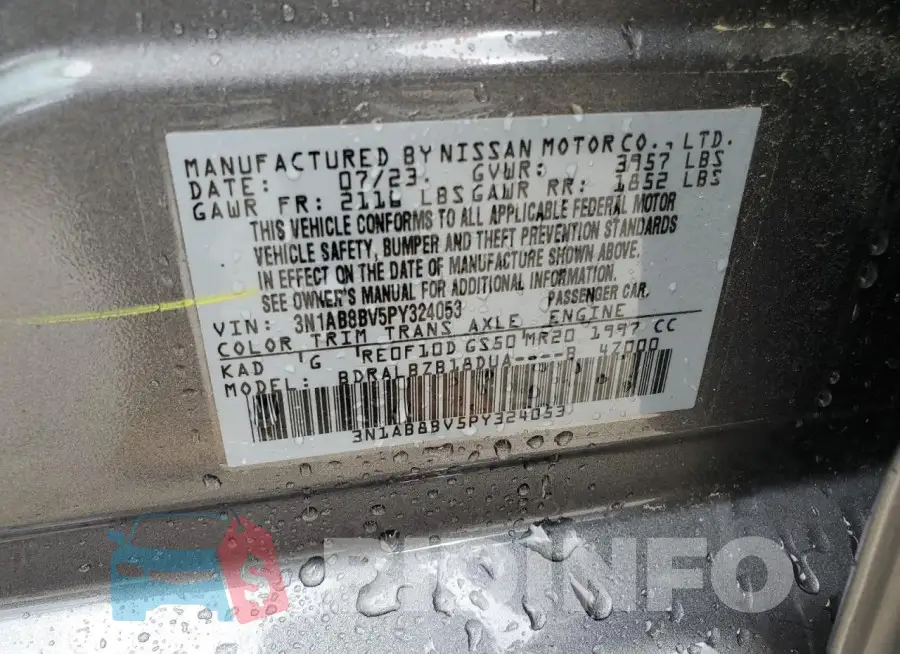 3N1AB8BV5PY324053 Photo# 12