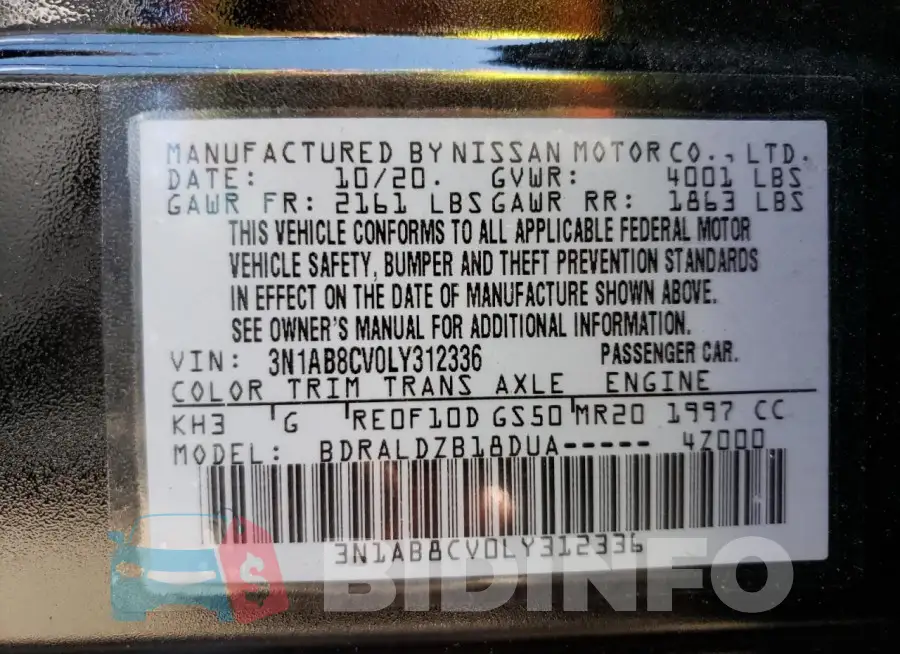 3N1AB8CV0LY312336 Photo# 12