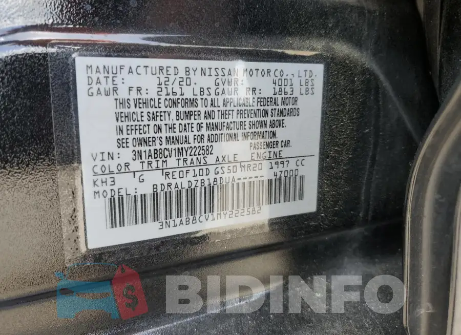 3N1AB8CV1MY222582 Photo# 12