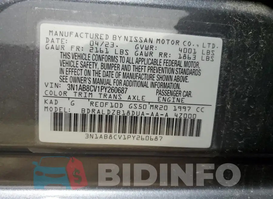 3N1AB8CV1PY260687 Photo# 13