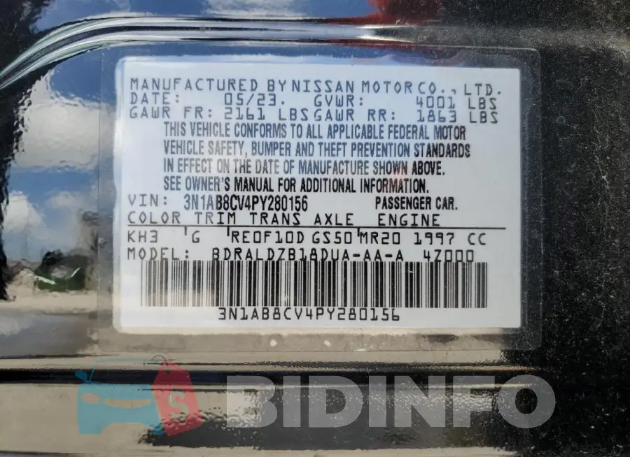 3N1AB8CV4PY280156 Photo# 12
