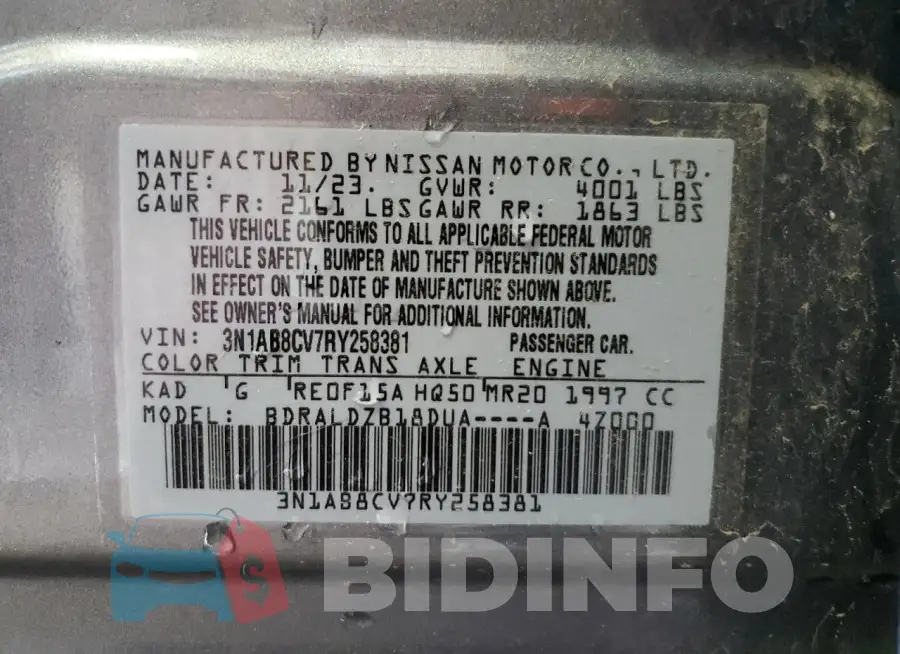 3N1AB8CV7RY258381 Photo# 12