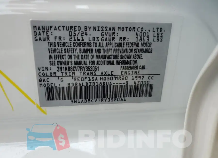 3N1AB8CV7RY352051 Photo# 12