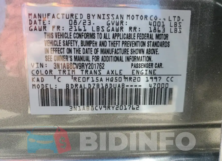 3N1AB8CV9RY201762 Photo# 12