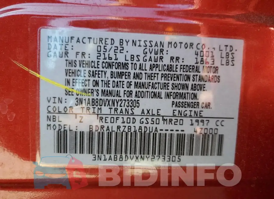 3N1AB8DVXNY273305 Photo# 12