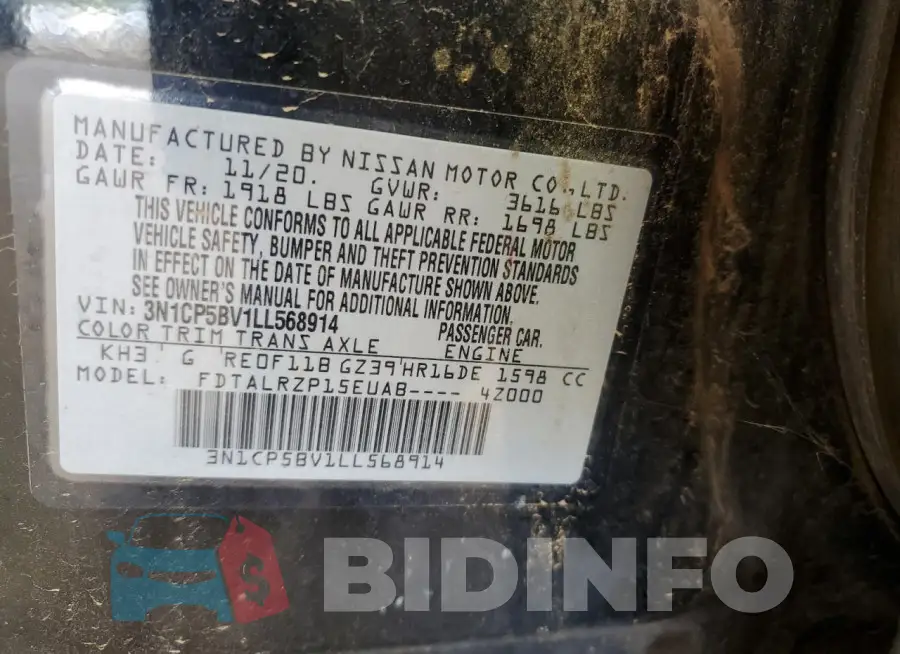 3N1CP5BV1LL568914 Photo# 13