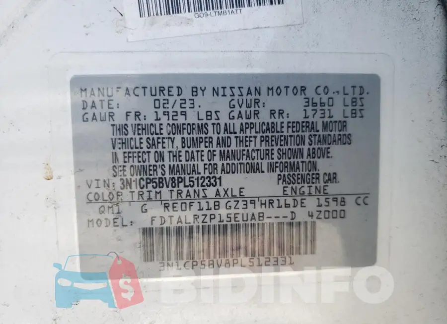 3N1CP5BV8PL512331 Photo# 12