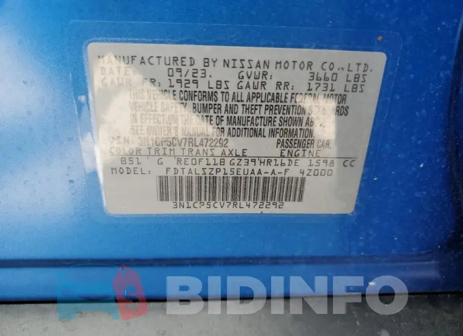 3N1CP5CV7RL472292 Photo# 12