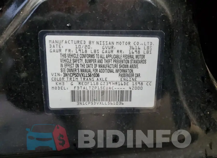 3N1CP5DVXLL561036 Photo# 12