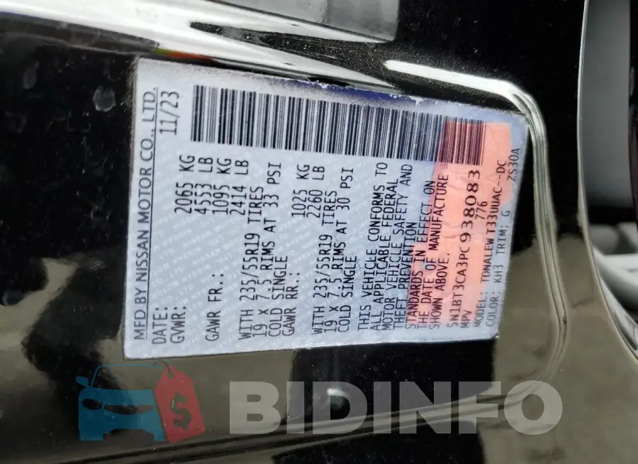 5N1BT3CA3PC938083 Photo# 13