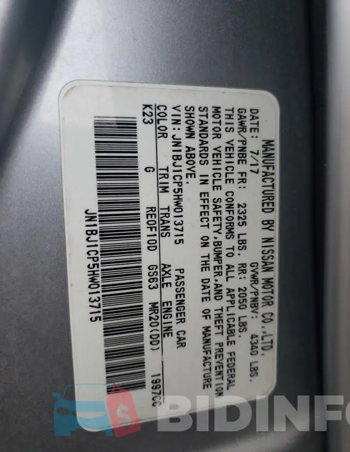 JN1BJ1CP5HW013715 Photo# 14