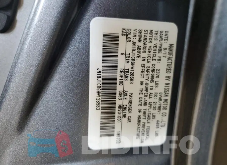 JN1BJ1CR6HW128583 Photo# 12