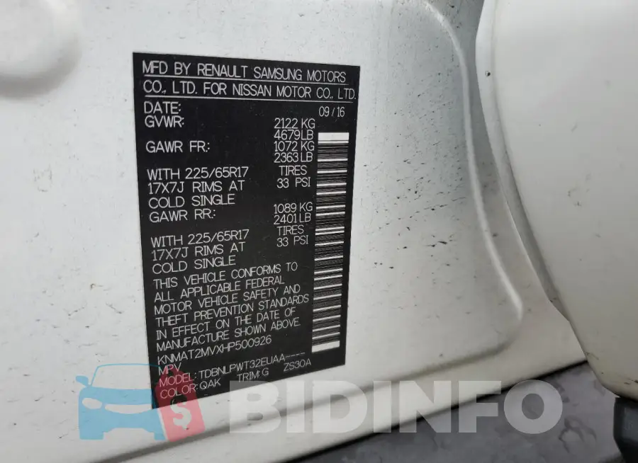 KNMAT2MVXHP500926 Photo# 13