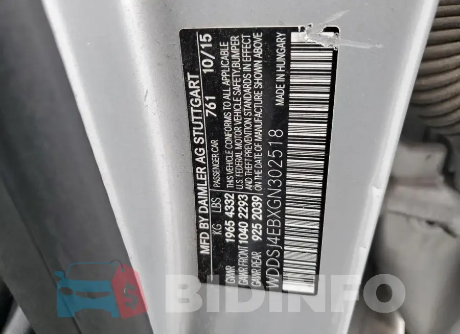 WDDSJ4EBXGN302518 Photo# 12