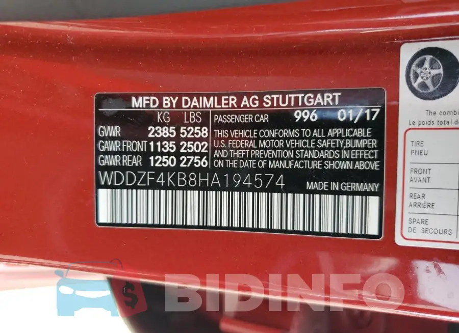 WDDZF4KB8HA194574 Photo# 13