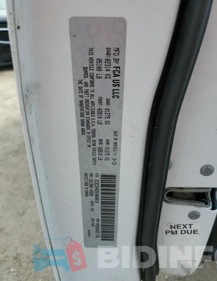 2C3CDXHG2KH609010 Photo# 12