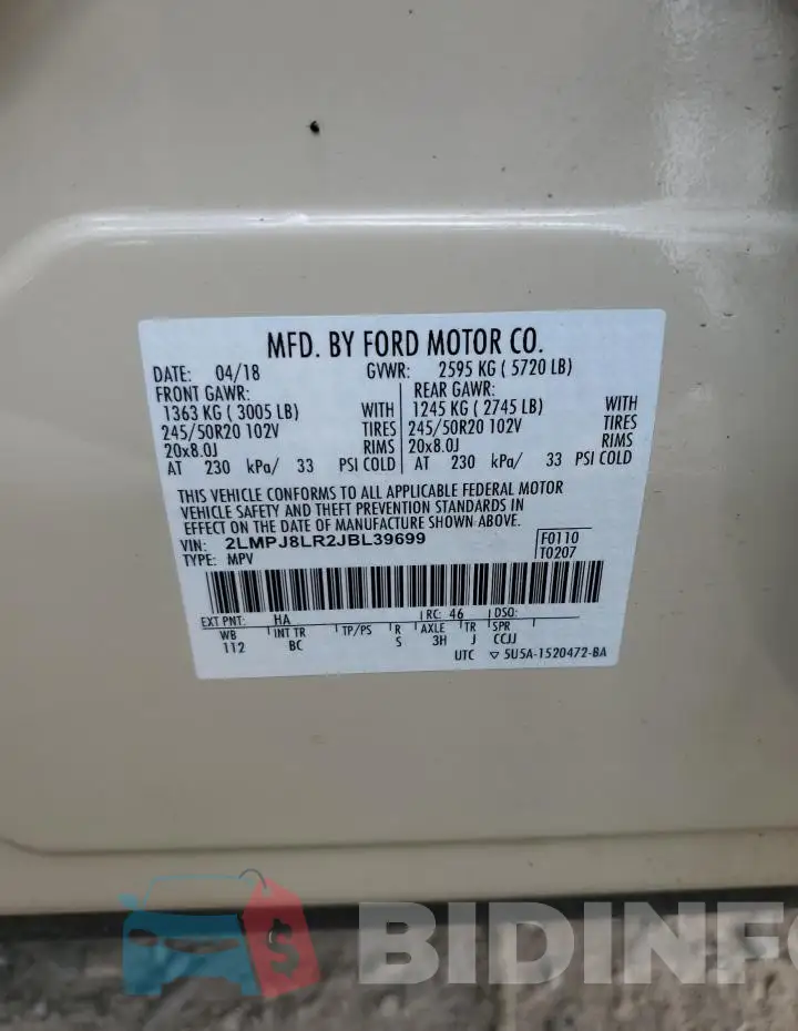 2LMPJ8LR2JBL39699 Photo# 13