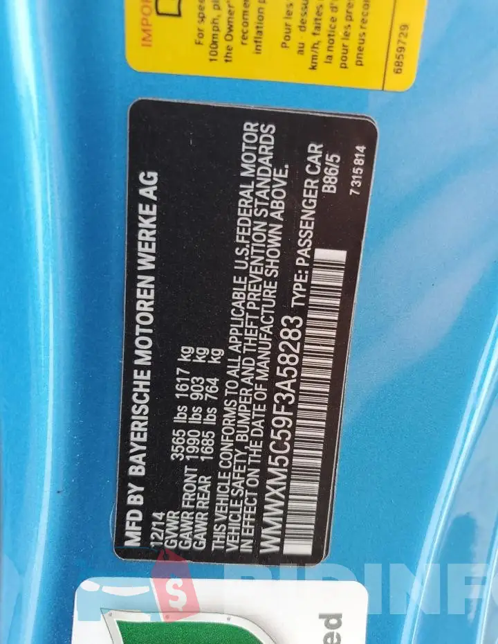 WMWXM5C59F3A58283 Photo# 12