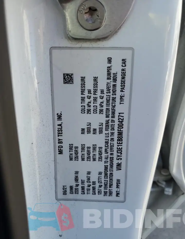 5YJ3E1EB8MF004271 Photo# 13