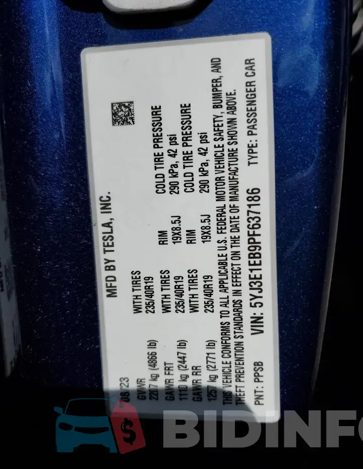 5YJ3E1EB9PF637186 Photo# 12