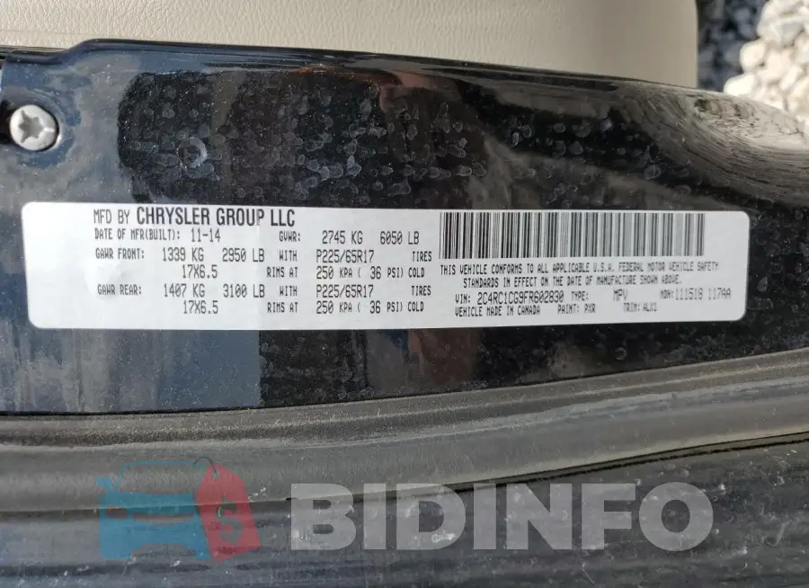 2C4RC1CG9FR602830 Photo# 13