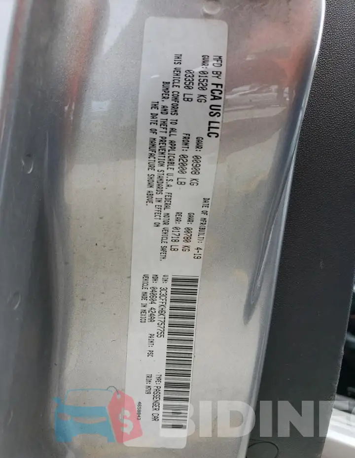 3C3CFFKH6KT757755 Photo# 13