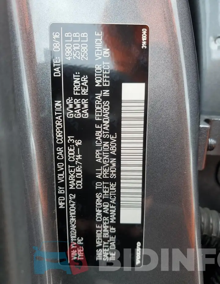 YV1102AK9H1004712 Photo# 12