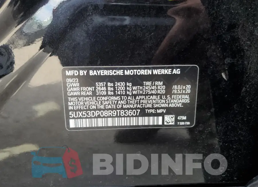 5UX53DP08R9T83607 Photo# 13