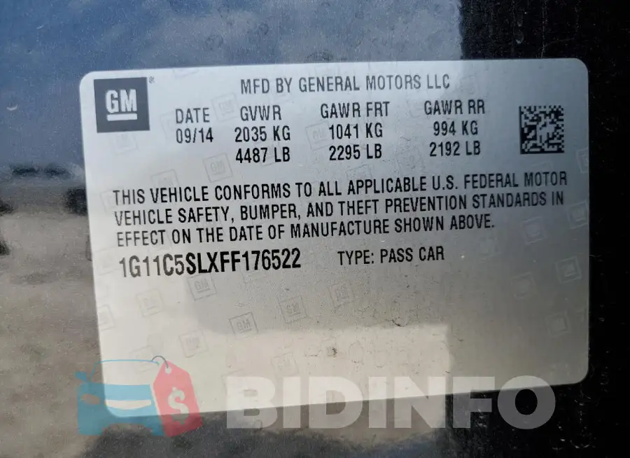 1G11C5SLXFF176522 Photo# 13