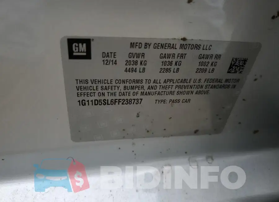 1G11D5SL6FF238737 Photo# 12