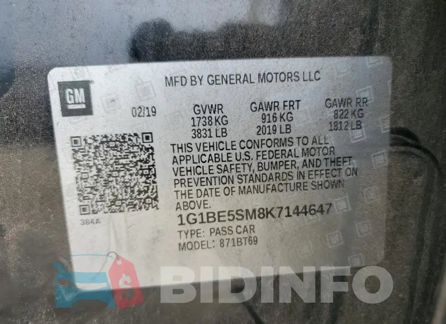 1G1BE5SM8K7144647 Photo# 12