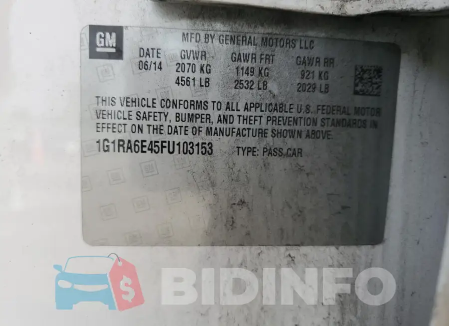 1G1RA6E45FU103153 Photo# 13