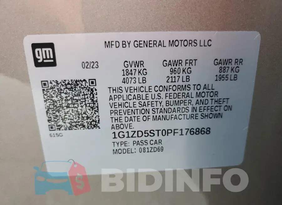 1G1ZD5ST0PF176868 Photo# 12