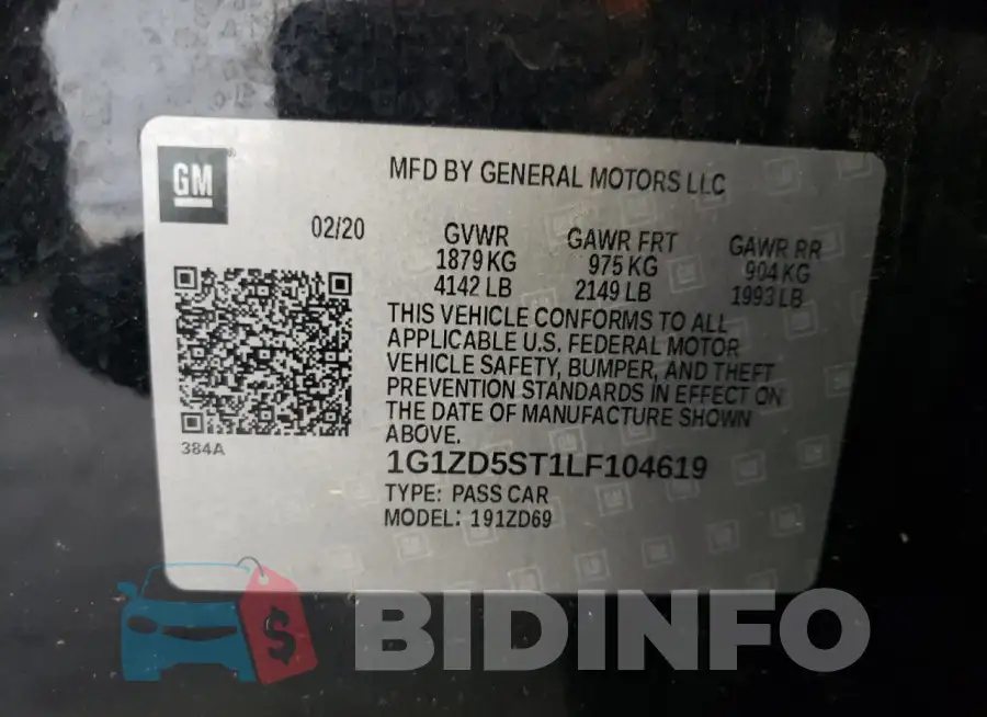 1G1ZD5ST1LF104619 Photo# 12