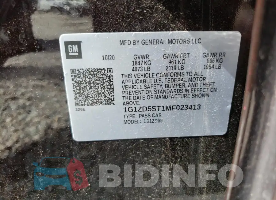 1G1ZD5ST1MF023413 Photo# 12